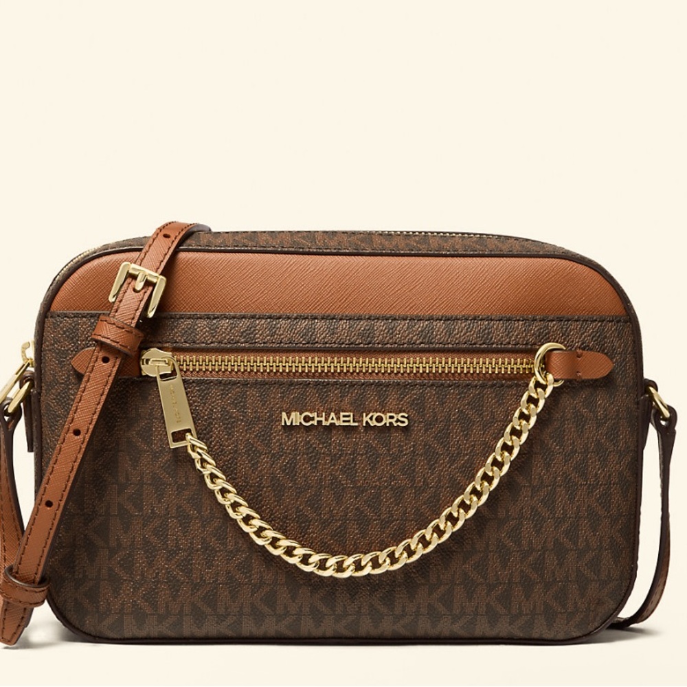🛑SOLD🛑 Michael Kors Dark Brown and Tan Satchel